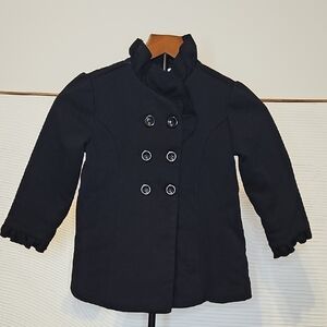 Janie and Jack Classic Black Pea Coat for Kids